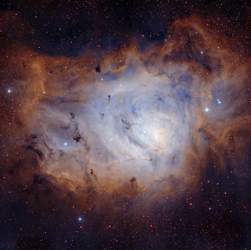 Lagoon Nebula, alternativa processing.
